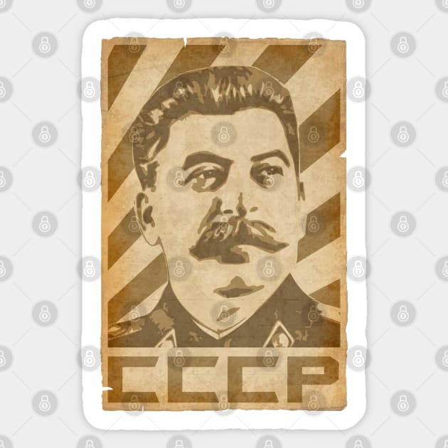 Joseph Stalin CCCP Retro Propaganda Sticker by Nerd_art